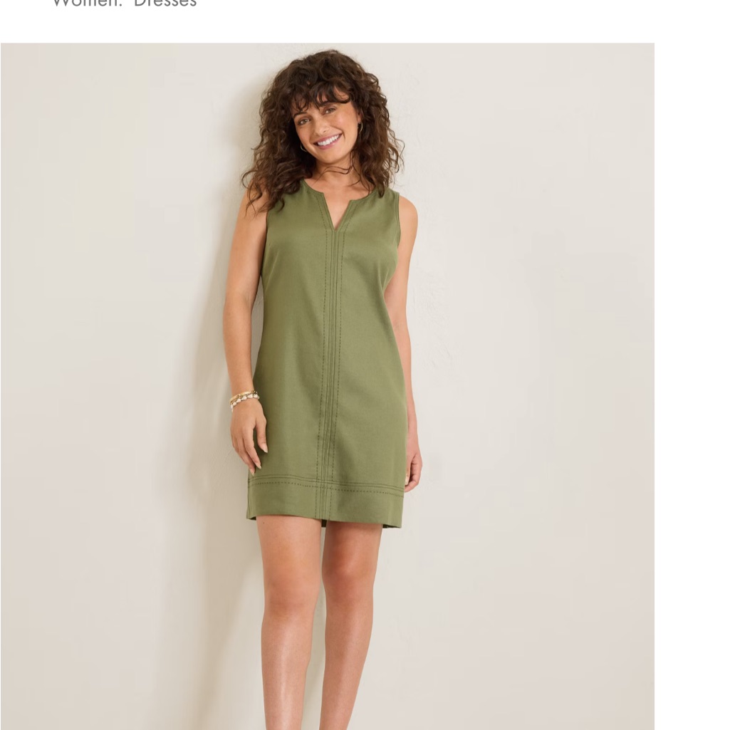 Tommy Bahama Sleeveless Olive And White Textured Mini Dress